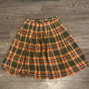 Modcloth Tartan A-Line Skirt - Red and Green